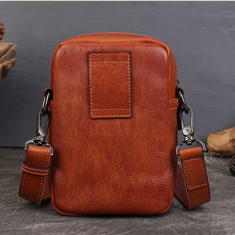 kleine Damen Umhängetasche Leder Handytasche zum Umhängen Gürteltasche