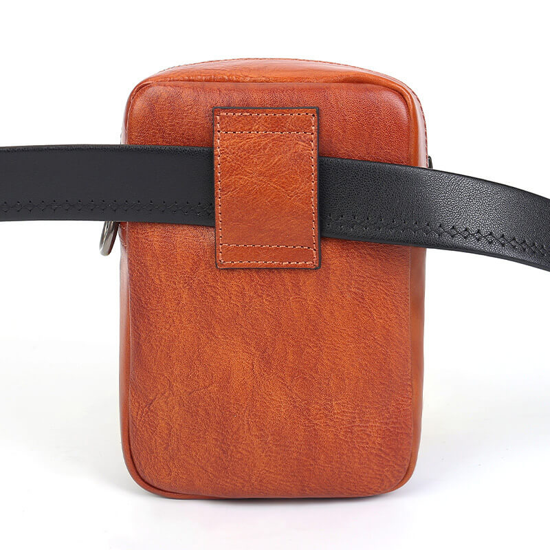 kleine Damen Umhängetasche Leder Handytasche zum Umhängen Gürteltasche