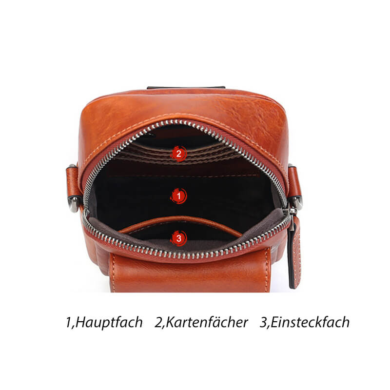 kleine Damen Umhängetasche Leder Handytasche zum Umhängen Gürteltasche