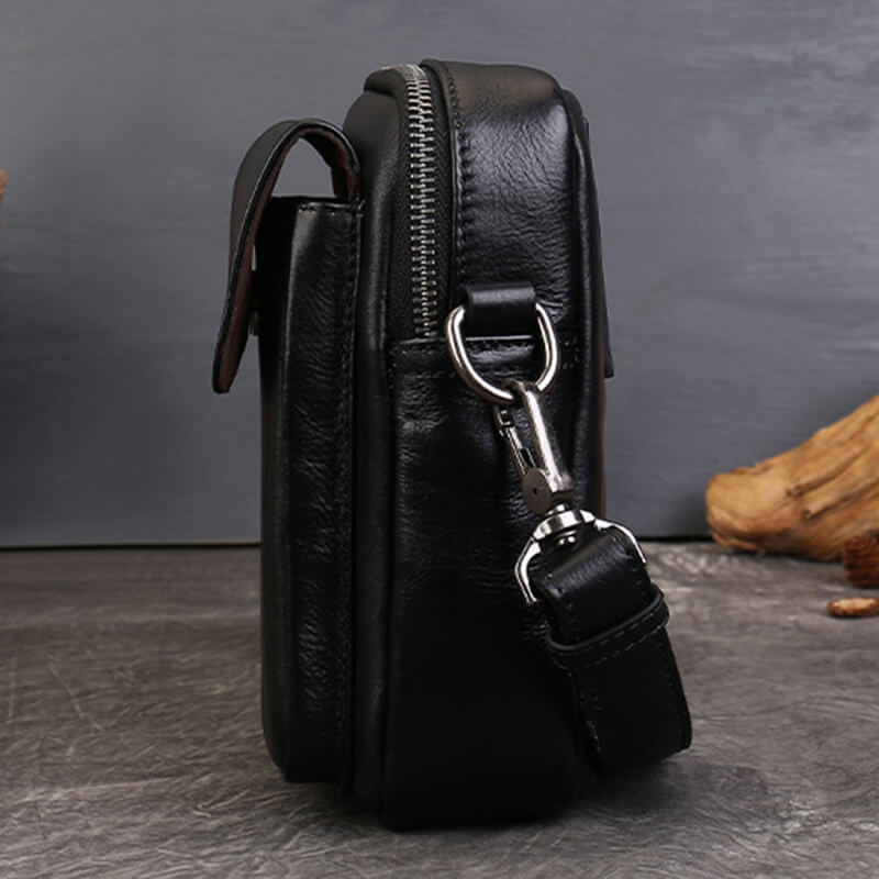 kleine Damen Umhängetasche Leder Handytasche zum Umhängen Gürteltasche