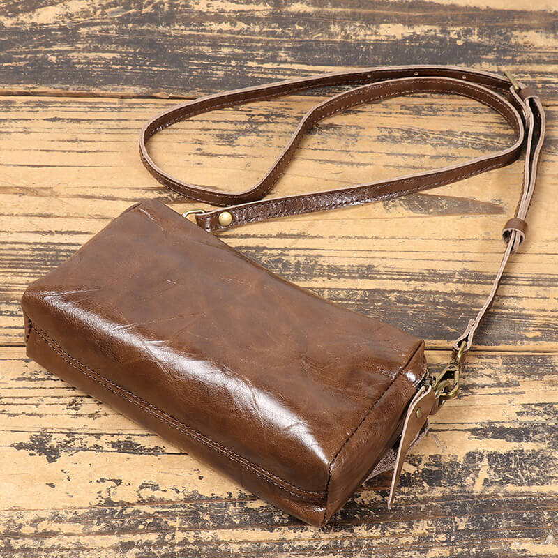 umhängetasche damen leder braun