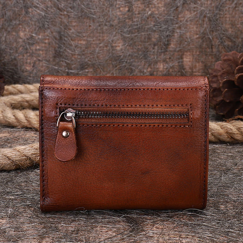 kleine Geldbörse Damen Leder Portemonnaie Brieftasche