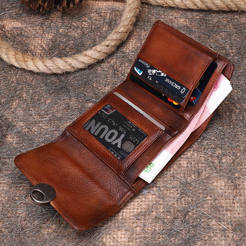 kleine Geldbörse Damen Leder Portemonnaie Brieftasche