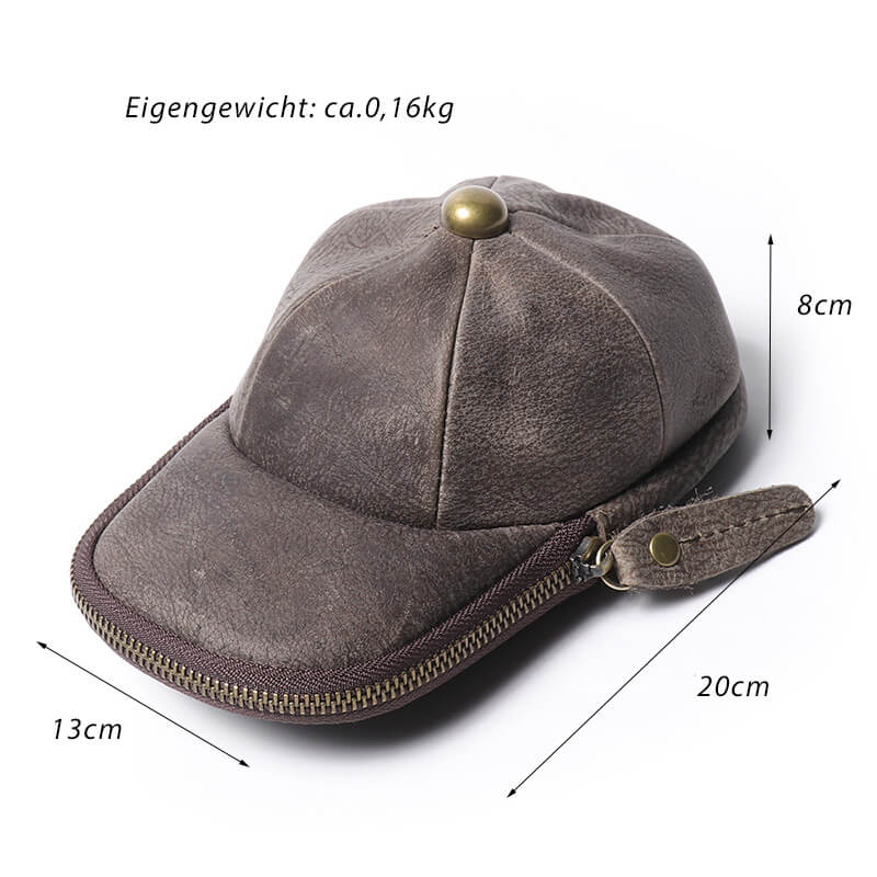 kleine Gürteltasche Herren Leder für Handy mit Haken in Hut Form