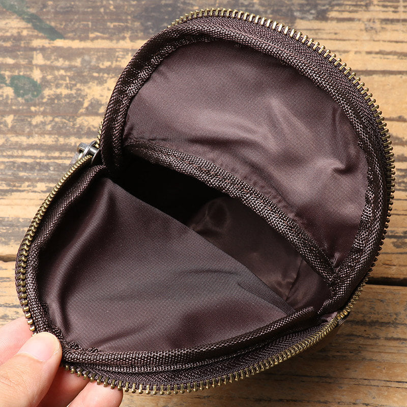 kleine Gürteltasche Herren Leder für Handy mit Haken in Hut Form