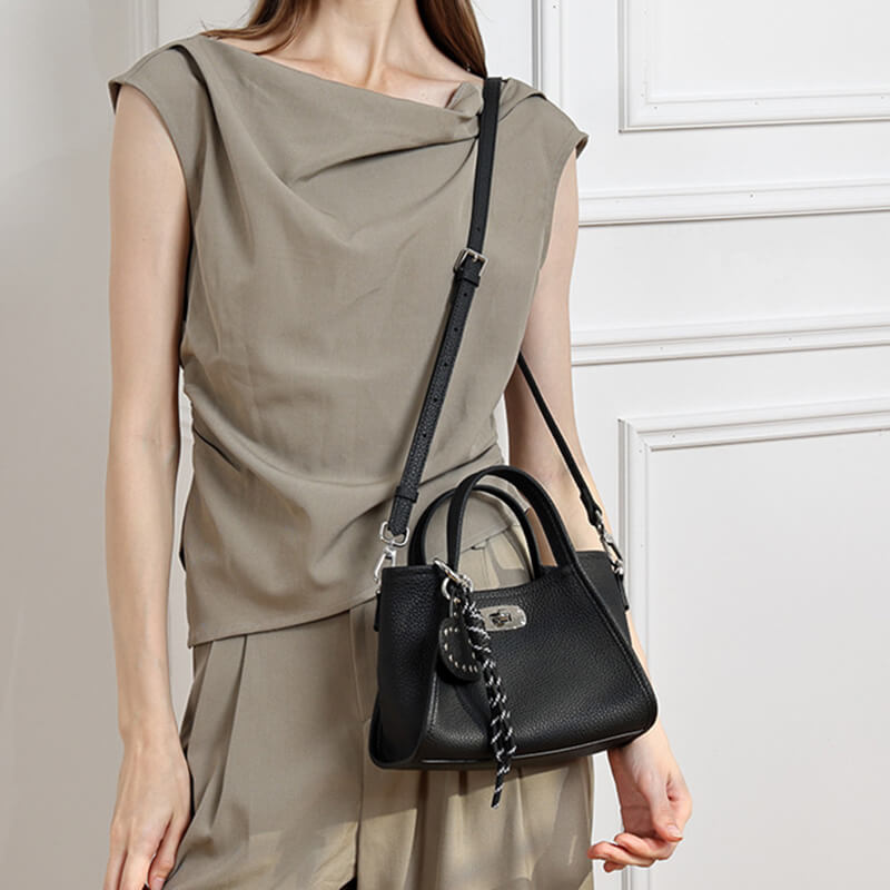 umhängetasche damen leder schwarz