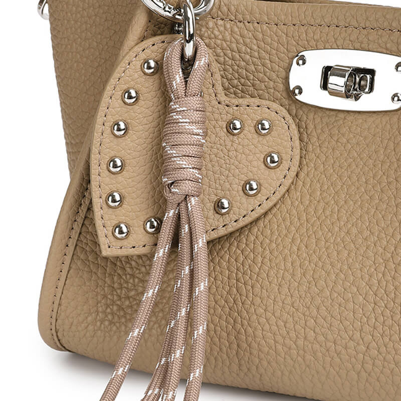 kleine Handtasche Damen Leder schlicht Umhängetasche modern in 3 Farben mit Innentasche
