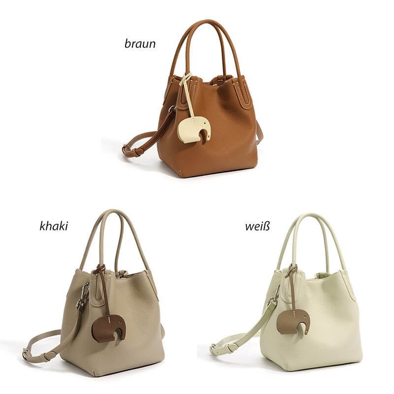 kleine Handtasche Damen Leder Umhängetasche modern Beuteltasche in 3 Farben