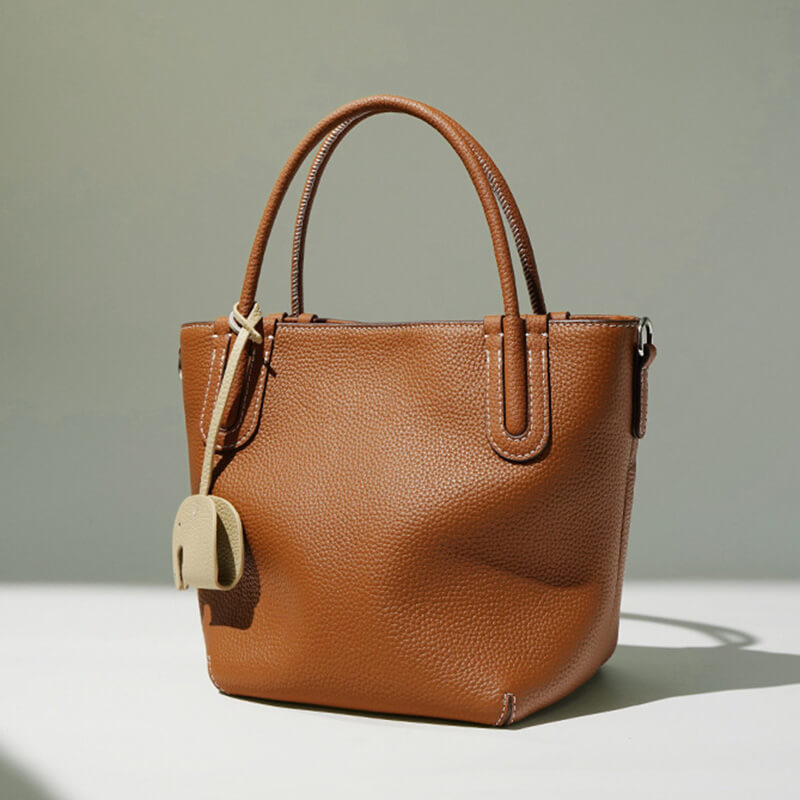 kleine Handtasche Damen Leder Umhängetasche modern Beuteltasche in 3 Farben