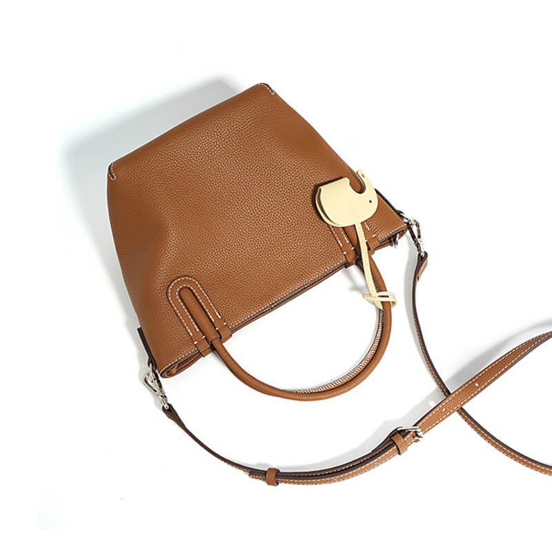 kleine Handtasche Damen Leder Umhängetasche modern Beuteltasche in 3 Farben