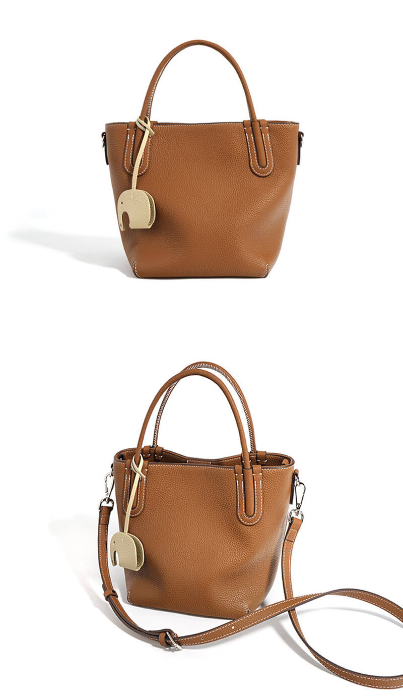 kleine Handtasche Damen Leder Umhängetasche modern Beuteltasche in 3 Farben
