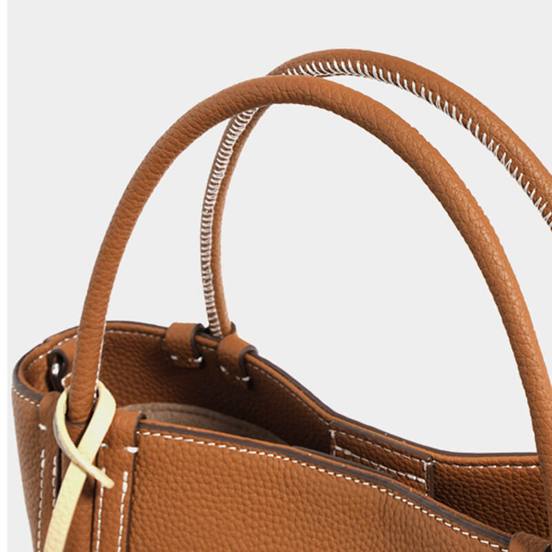 kleine Handtasche Damen Leder Umhängetasche modern Beuteltasche in 3 Farben