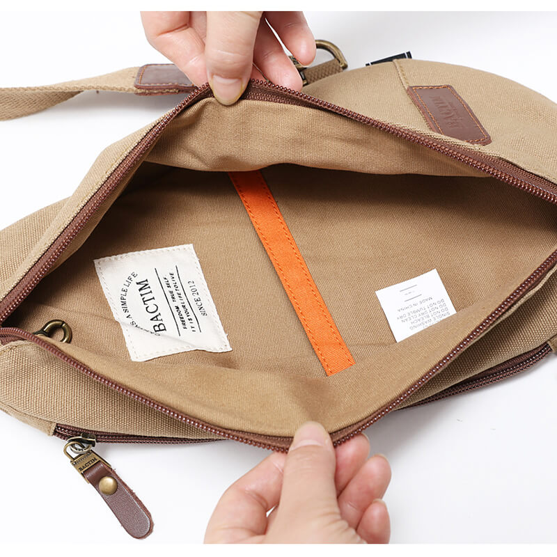 kleine Herren Brusttasche Schultertasche Canvas Segeltuchtasche