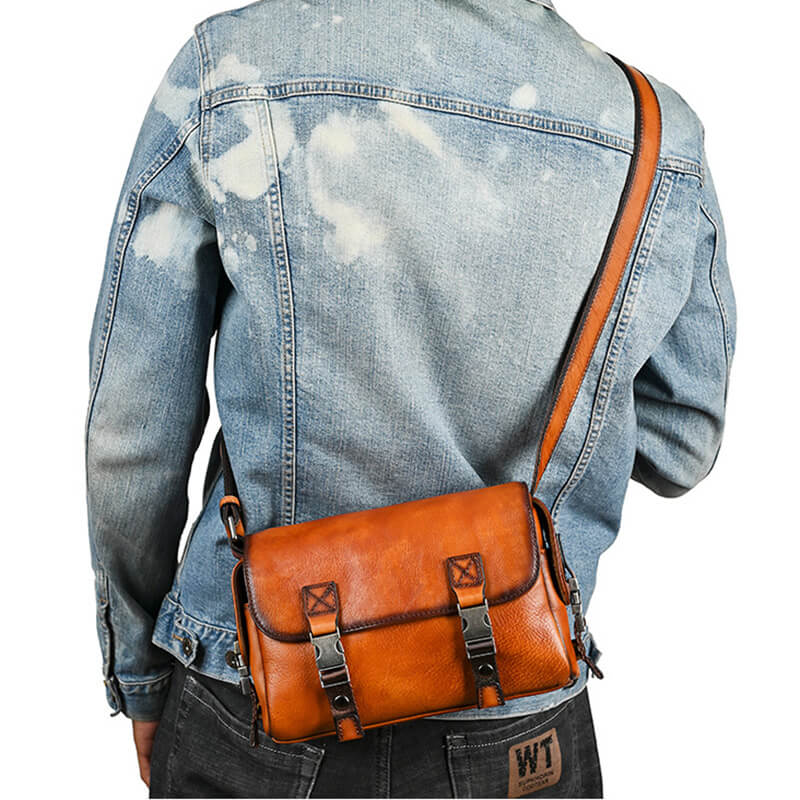 umhängetasche herren leder vintage