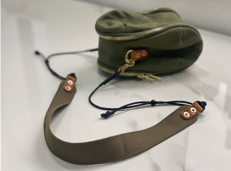 kleine Umhängetasche Canvas in Grün für Damen und Herren Handytasche