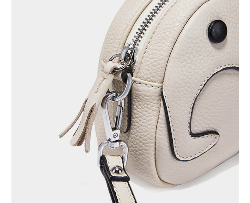 kleine Umhängetasche Elefant Leder mit Kette Clutch Handgelenkgurt Handytasche