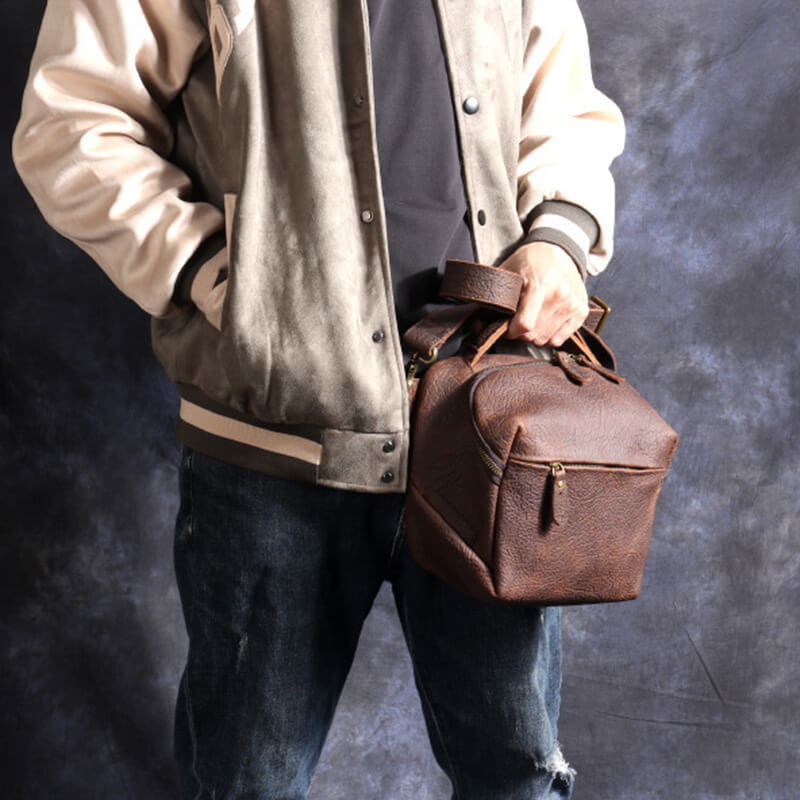 umhängetasche herren leder braun vintage