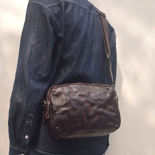 herren umhängetasche leder vintage