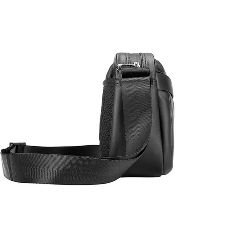Kleine Umhängetasche Herren wasserdicht Kuriertasche Messenger Bag Oxford schwarz