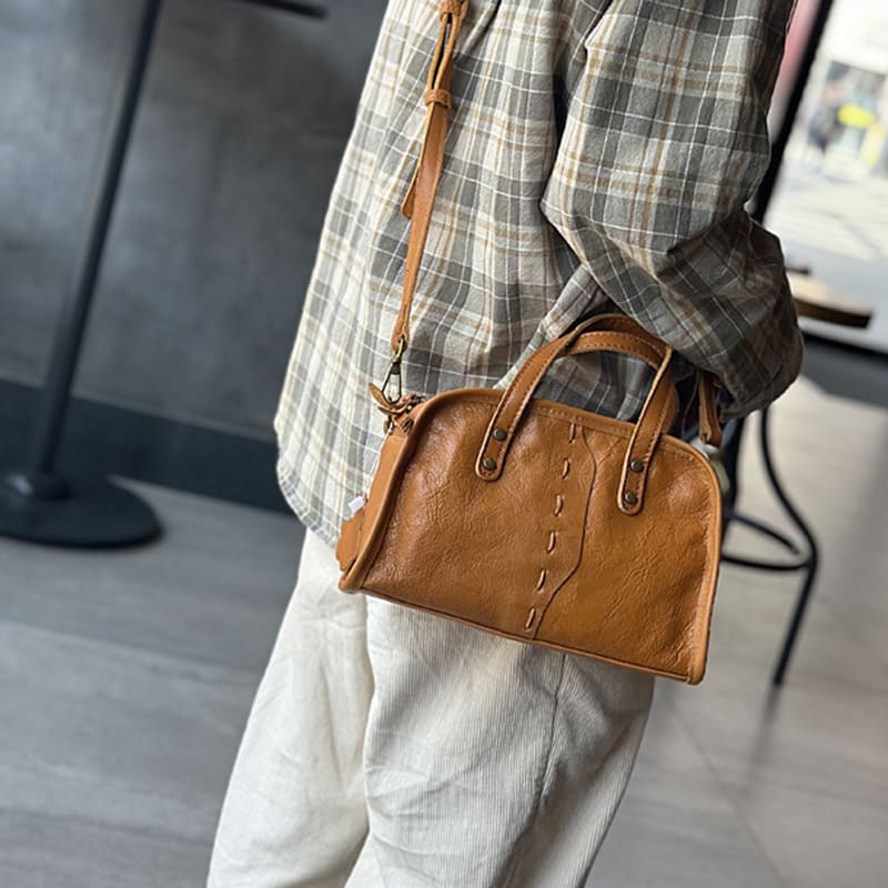 lederhandtasche vintage umhängetasche