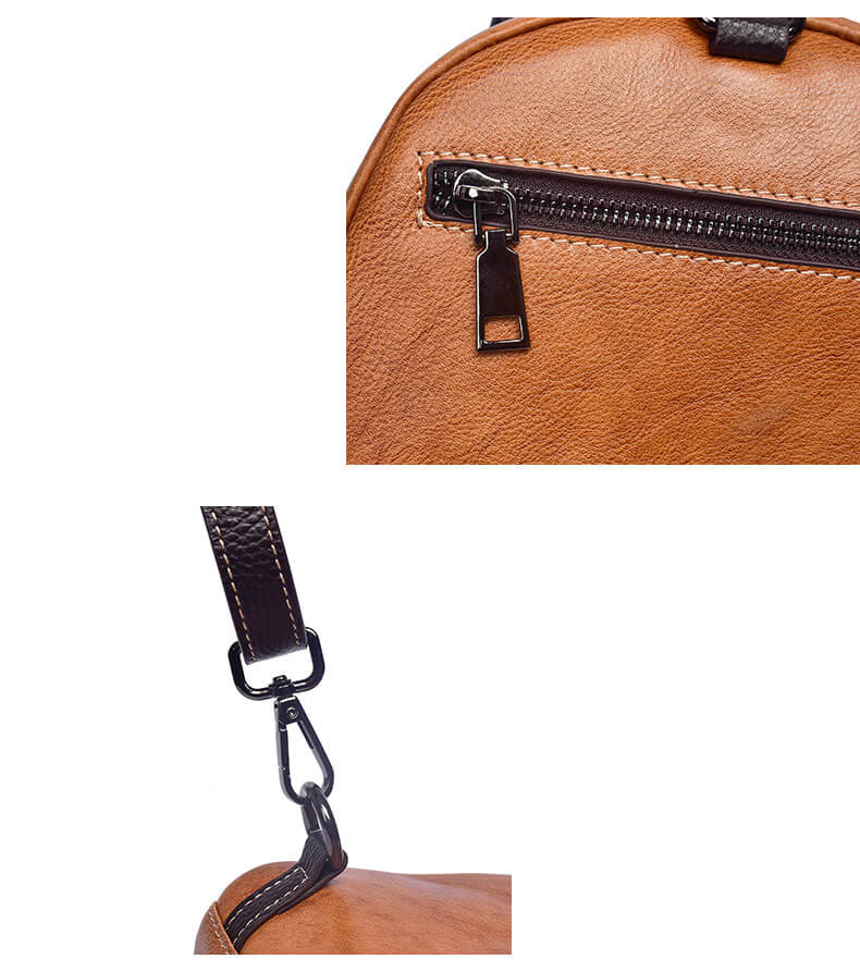 kleiner Rucksack Damen Leder Schultertasche 2in1 mit Hirschmotiv