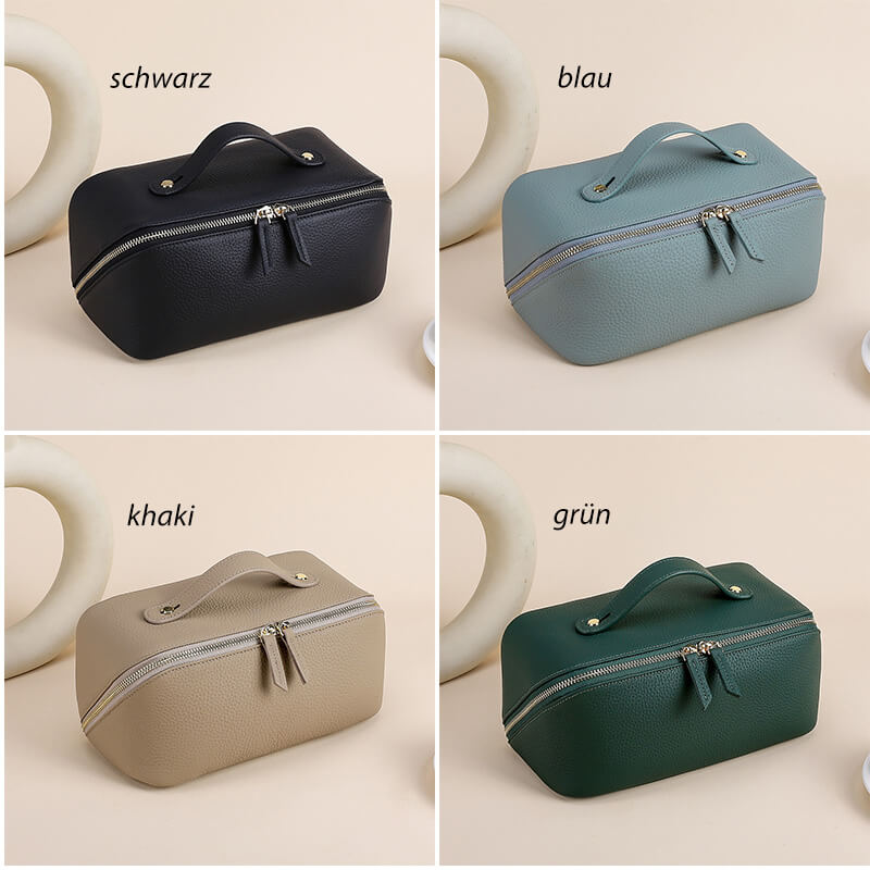Kulturtasche Damen Leder kulturbeutel Kosmetiktasche für Reisen