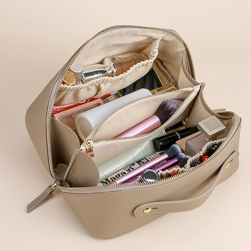 Kulturtasche Damen Leder kulturbeutel Kosmetiktasche für Reisen
