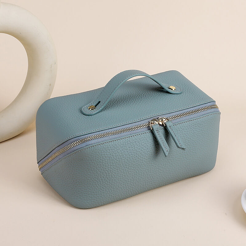 kulturtasche damen blau