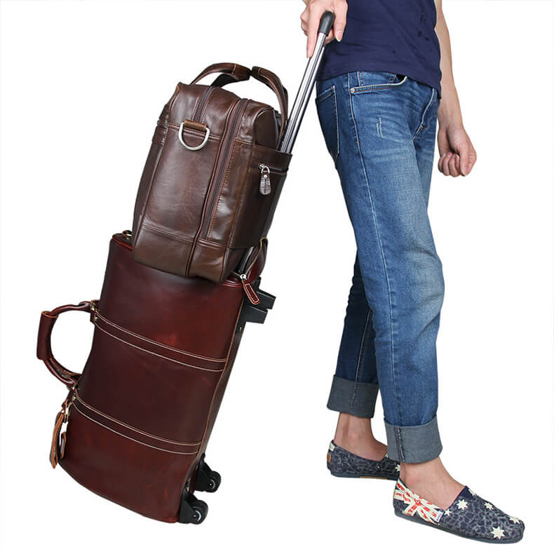 Laptop Businesstasche Herren Leder braun Handtasche Aktentasche Männer modern