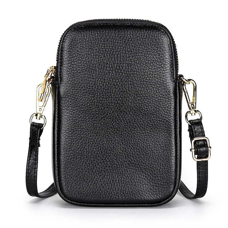 Leder Handytasche zum Umhängen Damen kleine Umhängetasche für Handy