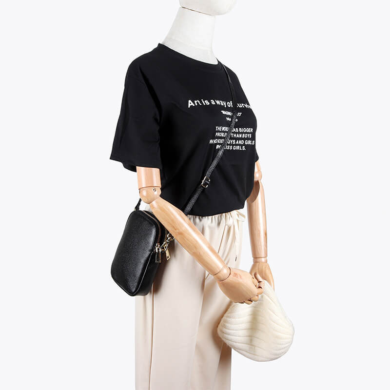 Leder Handytasche zum Umhängen Damen kleine Umhängetasche für Handy