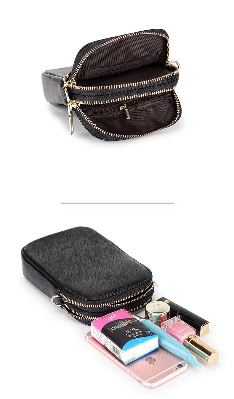 Leder Handytasche zum Umhängen Damen kleine Umhängetasche für Handy