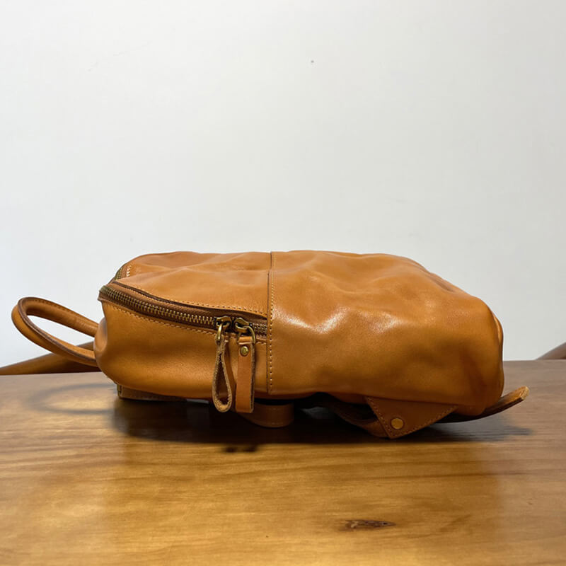 Leder Rucksack Damen braun Vintage Backpack Frauen für Freizeit