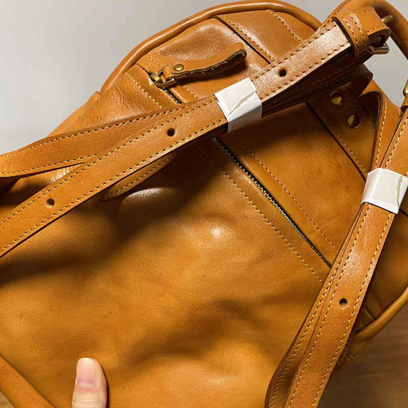 Leder Rucksack Damen braun Vintage Backpack Frauen für Freizeit