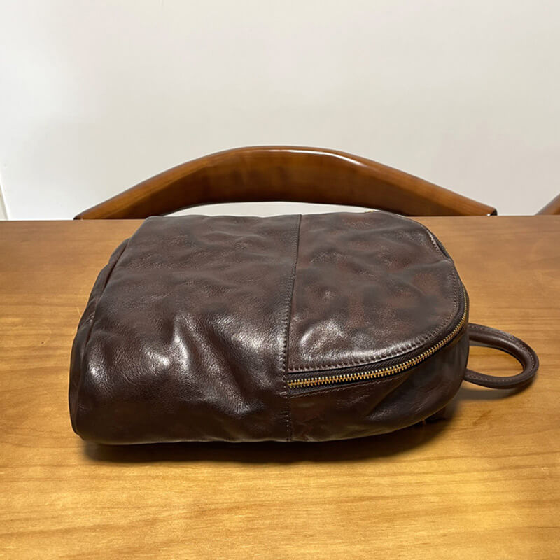 Leder Rucksack Damen braun Vintage Backpack Frauen für Freizeit