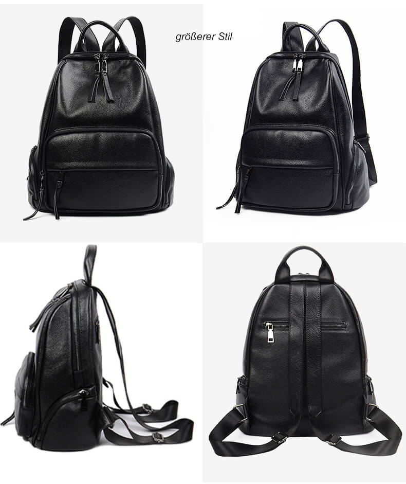 rucksack damen schwarz leder