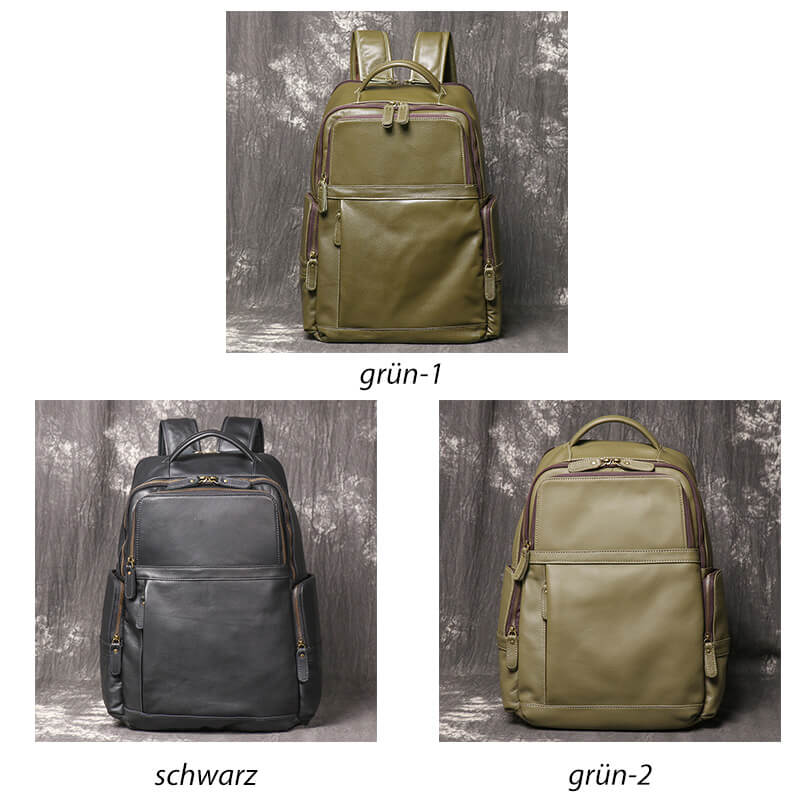 Leder Rucksack Herren groß mit Laptopfach für Uni und Arbeit