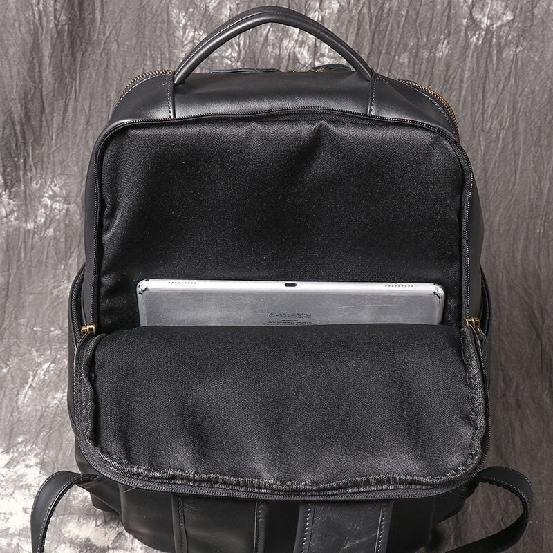 Leder Rucksack Herren groß mit Laptopfach für Uni und Arbeit