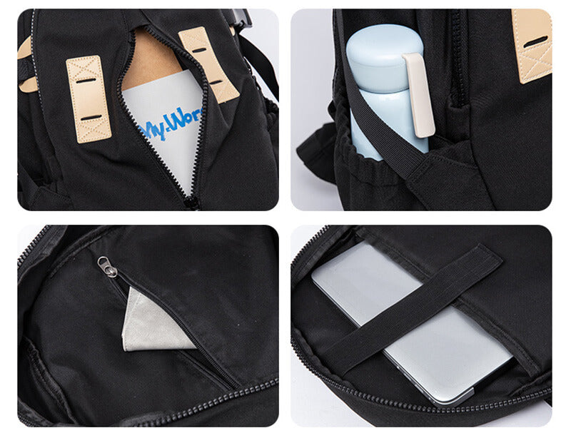 leichter wasserdichter Herren Rucksack Oxford für Reisen und Uni mit Laptopfach und Brustgurt