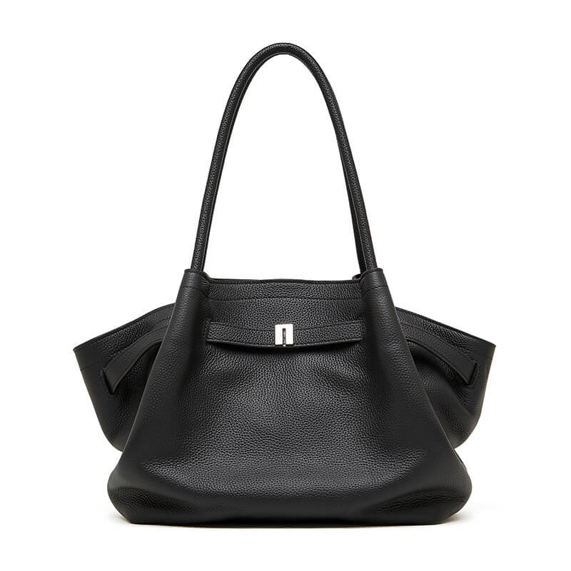 schultertasche damen leder schwarz