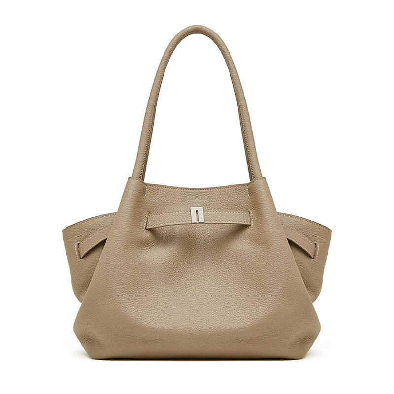 schultertasche damen leder khaki