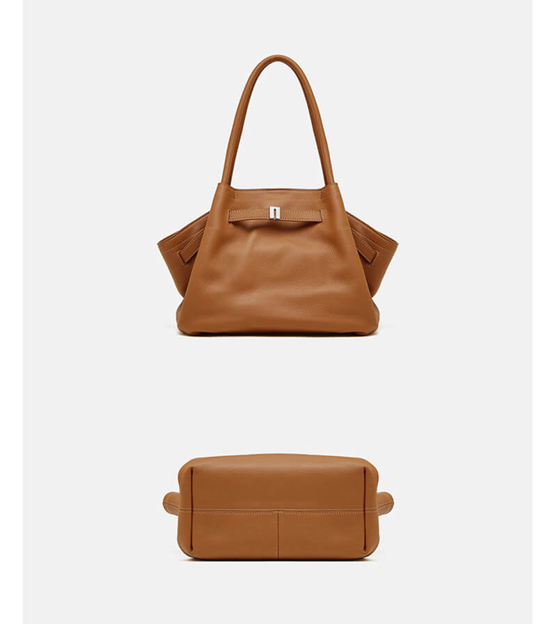 moderne Damen Schultertasche Leder schwarz Handtasche für Freizeit oder Arbeit