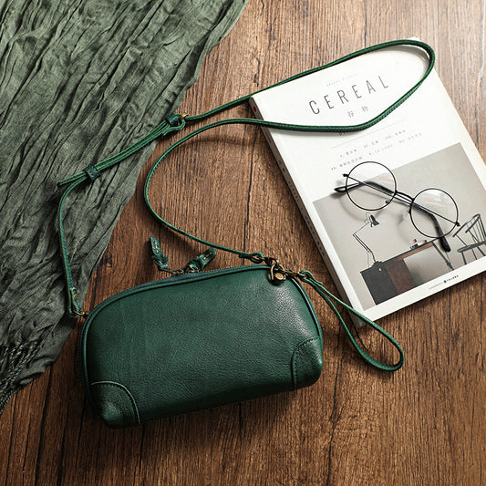 ledertasche damen umhängetasche grün