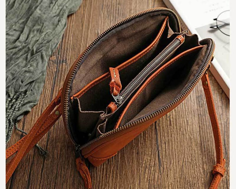 moderne kleine Umhängetasche Damen Leder für den Alltag