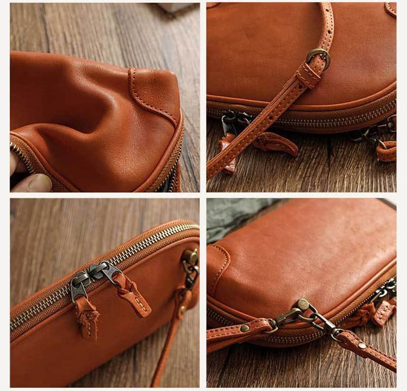 moderne kleine Umhängetasche Damen Leder für den Alltag