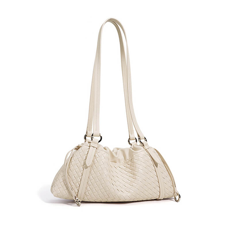 schultertasche damen weiß leder