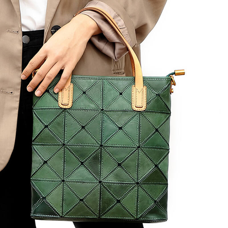 moderne Schultertasche Damen Leder Handtasche Hochformat zum Umhängen