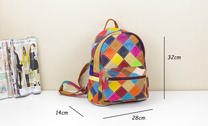 rucksack damen patchwork