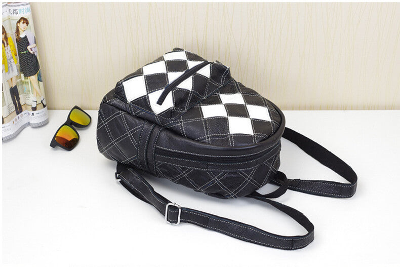 rucksack damen schwarz weiß