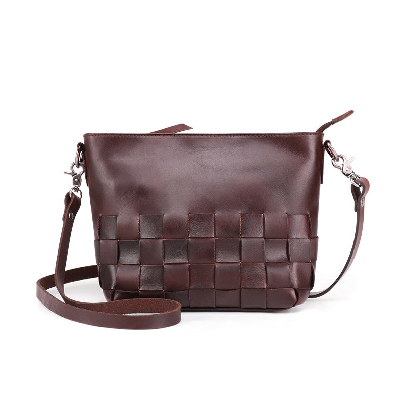 pflanzlich gegerbtes Leder Tasche elegante Umhängetasche Damen Vintage